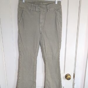 American Eagle Outfitters Olive Green Flare Jeans